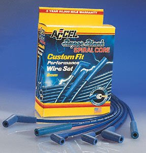 ACCEL 5040B 8mm Super Stock Spiral Universal Wire Set - Blue