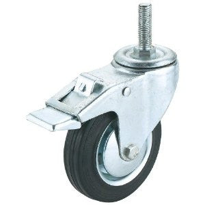 Steelex D2550 Threaded Lock Swivel Industrial Hooded Caster, 8-Inch