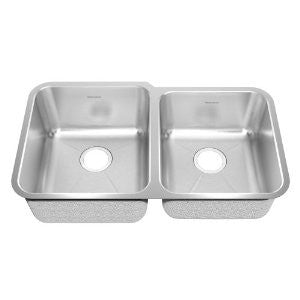 American Standard 16CR.321900.073 Prevoir 32-Inch Stainless Steel Undermount Double Combination Bowl with Small Bowl on Right Kitchen Sink, Radiant Silk