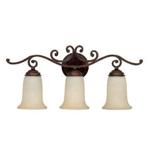 Capital Lighting 1483BB-251 Vanity with Mist Scavo Glass Shades, Burnished Bronze Finish
