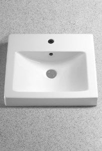 TOTO LT155.8-01 Vernica Design Self Rimming Lavatory and 8-Inch Centers, Cotton White