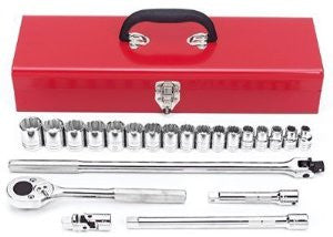 Stanley Proto J54210 22 Piece 12 Point 1/2" Drive Metric Socket Set