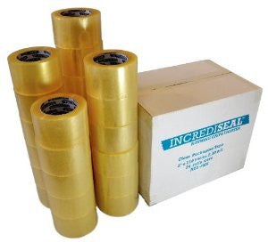 INCREDISEAL 24 Rolls Packaging Tape, 3 Inch x 110 Yards x 2.30 Mil - Clear