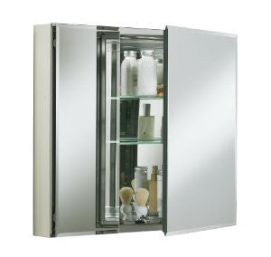 Kohler K-CB-CLC3026FS 30" x 26" Double Door Mirrored Medicine Cabinet with Adjustable Glass Shelves,