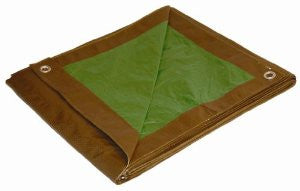 Dry Top 150100 50-by-100-Foot Full Finish Size Tarp, 5-Millimeter, 2.9-Ounce, Brown/Green Reversible