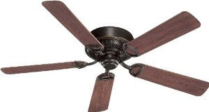 Quorum International 151525-95 Medallion Flush Mount Patio Ceiling Fan with Walnut Blades, 52-Inch, Old World Finish