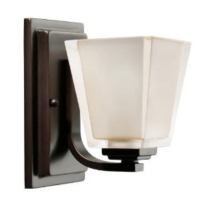 Kichler Lighting 5459OZ 1-Light Urban Ice Incandescent Bath Light, Old Bronze