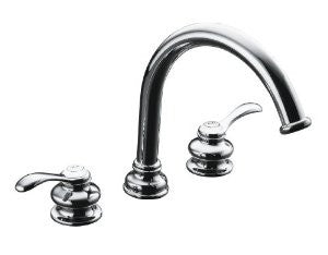 KOHLER K-T12885-4-CP Fairfax Deck-Mount Bath Faucet Trim, Polished Chrome