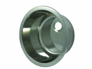 Opella 14127.045 Round Lavatory Sink, Polished Stainless Steel