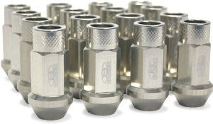 Blox Racing BXAC-00104-SSSI Street Series Silver 12x1.5mm Thread Size Forged Lug Nut, (Set of 20)