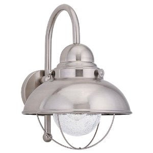 Sea Gull Lighting 8871-98 Sebring 1 Light Outdoor Wall Lighting, Brushed Stainless