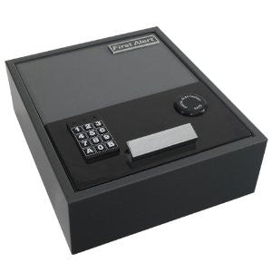 First Alert 2074F Top-Opening Anti-Theft Drawer Safe, 0.35 Cubic Foot, Gray