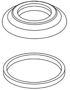 Delta RP62151 Foundations Windemere Two Handle Bases with Gaskets, Chrome
