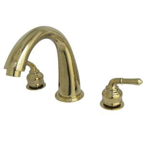 Kingston Brass KS2362 Naples Roman Tub Filler with High Rise Spout, Polished Brass