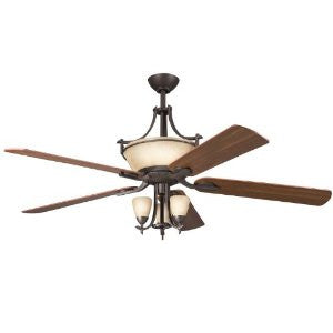Kichler Lighting 300011OZ 60-Inch Olympia Ceiling Fan, Old Bronze