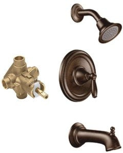 Moen T2153ORB-2520 Brantford Posi-Temp Tub/Shower Valve Trim Kit with Valve, Oil Rubbed Bronze