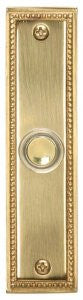 Heath Zenith 887 Wired Lighted Push Button, Polished Brass