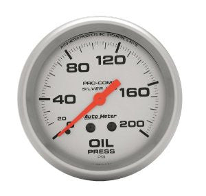 Auto Meter 4622 Silver LFGs Oil Pressure Gauge