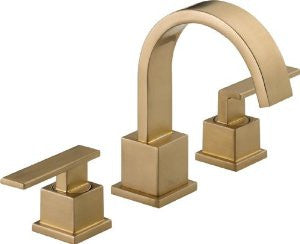 Delta Faucet 3553LF-CZ Vero Two Handle Widespread Lavatory Faucet, Champagne Bronze