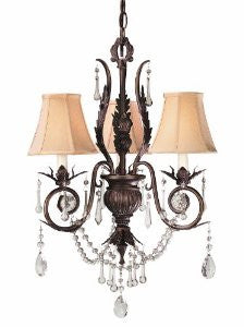 World Imports 750-62 Berkeley Square 3-Light Chandelier, Weathered Bronze
