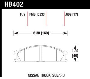 Hawk Performance HB402Y.669 LTS Brake Pad