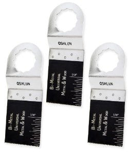 Oshlun MMS-0103 1-1/3-Inch Universal Bi-Metal Oscillating Tool Blade for Fein SuperCut, 3-Pack