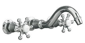 KOHLER K-T154-3-CP Antique Wall-Mount Lavatory Faucet, Polished Chrome