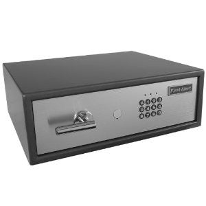 First Alert 2064F Digital Anti-Theft Laptop Safe, 1.24 Cubic Feet, Gray/Silver