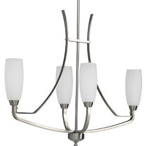 Progress Lighting P4435-09 4-Light Westin Linear Chandelier, Brushed Nickel