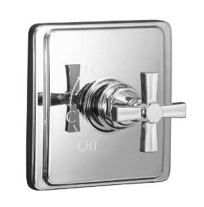 KOHLER K-T13135-3B-CP Pinstripe Rite-Temp Pressure-Balancing Valve Trim, Polished Chrome