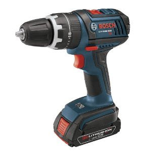 Bosch HDS181-02 18-Volt Lithium-Ion 1/2-Inch Compact Tough Hammer Drill Driver with 2 High Capacity Batteries, Charger and Case