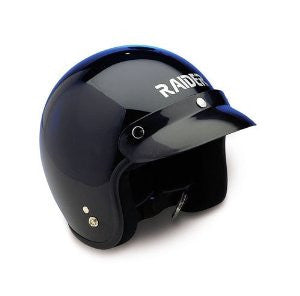 Raider Open Face Helmet (Black, Large)