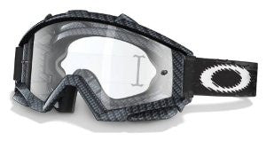 Oakley Proven OTG Graphic Frame MX Goggles (True Carbon Fiber/Clear Lens, One Size)