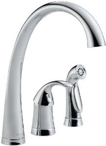 Delta 4380-DST Pilar Single Handle Kitchen Faucet with Spray, Chrome
