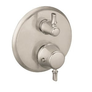 Hansgrohe 04221820 C Thermostatic Trim with Volume Control and Diverter, Brushed Nickel