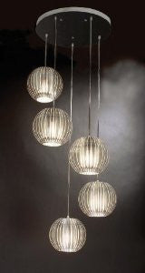 Trend Lighting TP6300-5 5 Light Phoenix Multi-Light Pendant, Silver