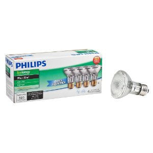 Philips 419762 39-watt PAR20 EcoVantage Dimmable Flood Light Light Bulb, 4-Pack