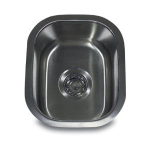 Nantucket Sinks NS1512 15-Inch 18-Gauge Rectangle Undermount Bar/Prep Sink, Stainless Steel