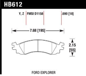 Hawk Performance HB612Y.690 LTS Brake Pad