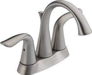 Delta Faucet 2538-SSMPU-DST Lahara Two Handle Centerset Lavatory Faucet, Stainless