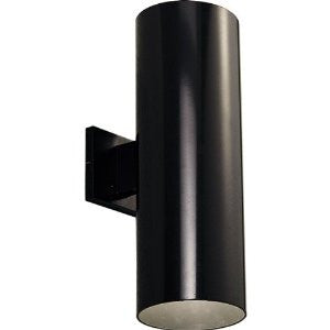 Progress Lighting P5642-31 6-Inch Up/Down Cylinder with Heavy Duty Aluminum Construction and Die Cast Wall Bracket, Black