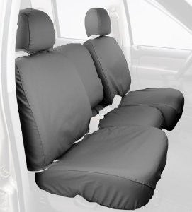 Covercraft Custom-Fit Rear-Second Seat Bench SeatSaver Seat Covers - Polycotton Fabric, Grey