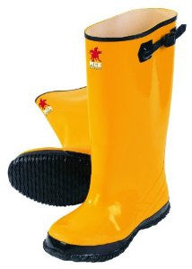MCR Safety BYR10018 Waterproof Rubber Slush Boot with Cleated Outsole, Yellow, Size 18, 1-Pair