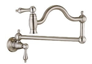 Belle Foret BFN18001SS Wall Mount Pot Filler, Stainless Steel