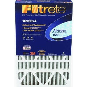 3M Filtrete 1550 MPR, 4-Pack, Allergen Reduction Filter, 20 x 25 x 4
