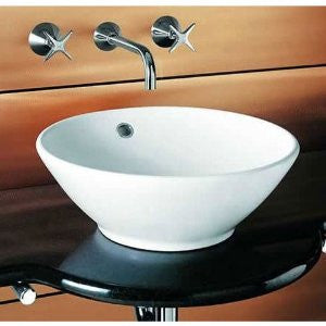Caroma 651048W Leda Vasque Above Counter Sink, White