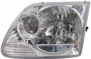 Depo 330-1119PXAS1 Chrome Headlight Projector with Black Bezel