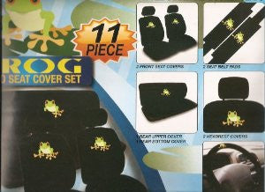Frog 11 pcs Combo Seat Cover, Steering Wheel Cover and Shoulder Pad