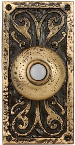 Craftmade PB3037 Surface Mount Designer Pushbutton from the Designer Surface Collection, Burnished Brass