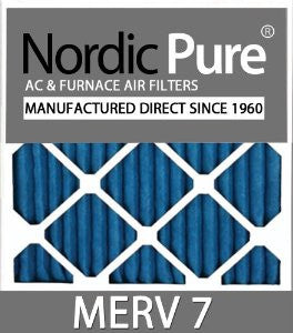 Nordic Pure 24x30x1M7-6 MERV 7 Pleated AC Furnace Air Filter, 24x30x1, Box of 6